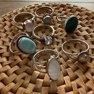 Vintage sterling silver ring lot